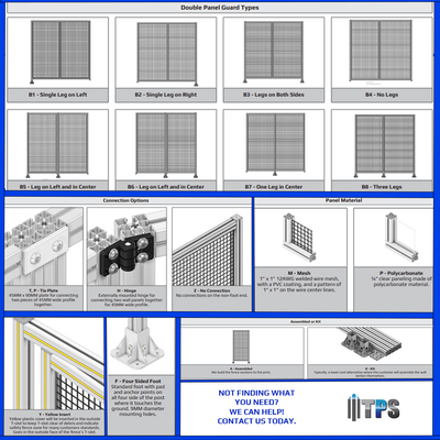 B6-1700-2400-0150-TYPFK DOUBLE PANEL-LEGS ON RIGHT AND CENTER, TIE PLATE ON LEFT 1700MM X 2400MM  1/4" POLYCARBONATE, AS KIT